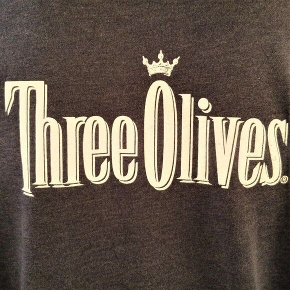 Three Olives Vodka Tee Shirt Heathered Blue - Picture 5 of 8